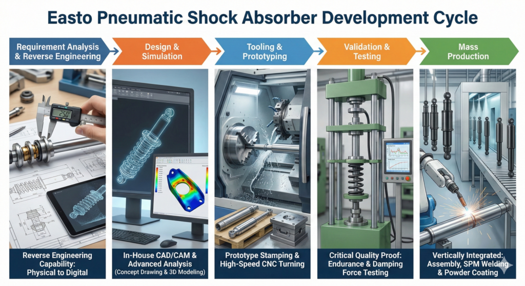 Easto Pneumatic Shock Absorber Development Cycle
